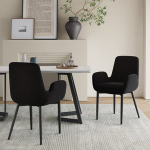 Charcoal Embrace Boucle – Teddy Sherpa Fabric Armchair Set