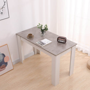 Dining Table | Rectangular Wooden | 120cm | Grey & White