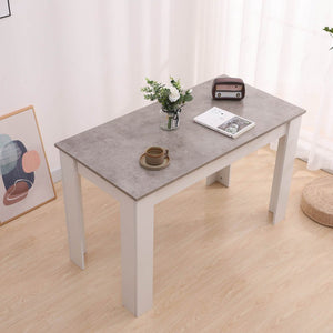 Dining Table | Rectangular Wooden | 120cm | Grey & White