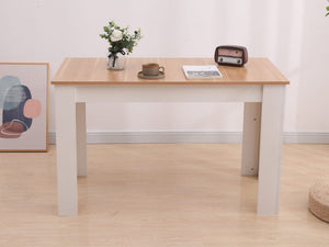 Dining Table | Rectangular Wooden | 120cm | Wood & White