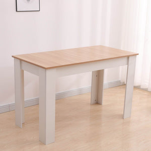 Dining Table | Rectangular Wooden | 120cm | Wood & White
