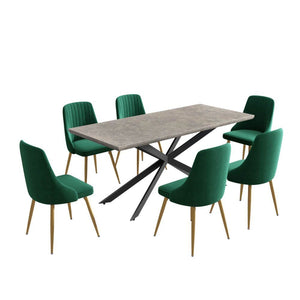 Banquet Set | Green Velvet