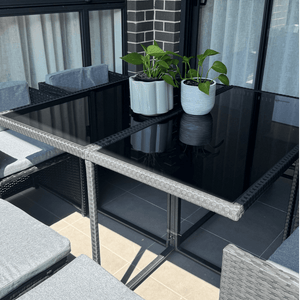 Horrocks 8 Seater Outdoor Dining Set – Black