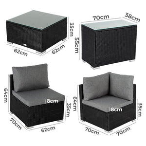 Modular Outdoor Wicker Lounge Set