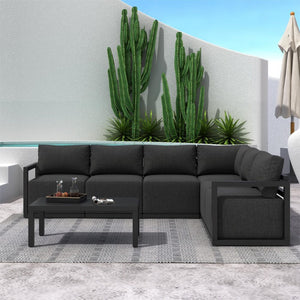 Alfresco Contemporary All-Weather Lounge Set | Charcoal Grey