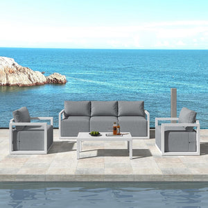 Alfresco 5-Seater Deep-Seated Patio Set | White