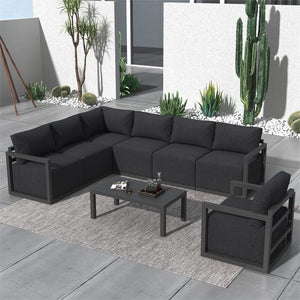 Alfresco 7-Seat Garden Lounge Set | White