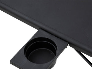 Adjustable Foldable Table Tray Laptop Desk | Removable Cup Holder | Black