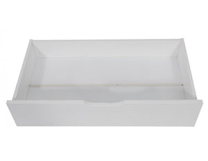 2x Wooden Bed Frame Storage Trundle Drawers | White