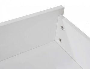 2x Wooden Bed Frame Storage Trundle Drawers | White