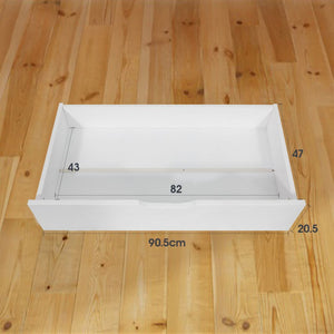 2x Wooden Bed Frame Storage Trundle Drawers | White