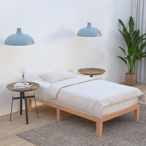 Single Size Warm Wooden Natural Bed Base Frame | King Single