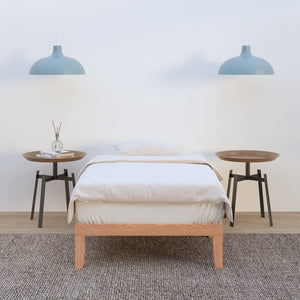 Single Size Warm Wooden Natural Bed Base Frame | King Single