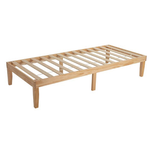 Single Size Warm Wooden Natural Bed Base Frame | King Single