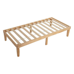 Single Size Warm Wooden Natural Bed Base Frame | King Single