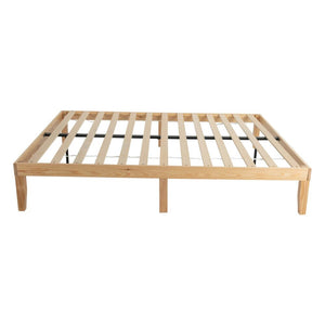 Warm Wooden Natural Bed Base Frame | Queen