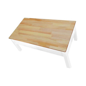 Sleek Natural Wood Rectangle Coffee Table | Contemporary Design