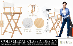Director Movie Folding Tall Chair | 76cm | Beech | Wood | Humor