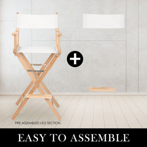 2X Director Movie Folding Tall Chair | 76cm | Beech | Wood | Humor