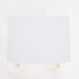 2X Bedside Table 2 Drawer Wood Leg Storage Cabinet Nightstand SUZY WHITE