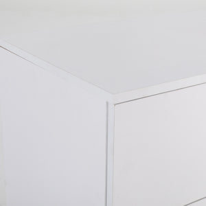 Bedside Table Side Storage Cabinet Nightstand Bedroom 2 Drawer Legs ETTA WHITE