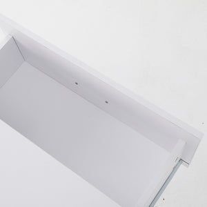 2x Bedside Table | Side Storage Cabinet | Nightstand | Bedroom 2 Drawer | Legs ETTA | White
