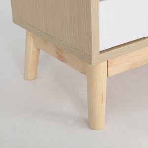 2x Bedside Table | Side Storage Cabinet | Nightstand | Bedroom 2 Drawer | ANYA | Oak