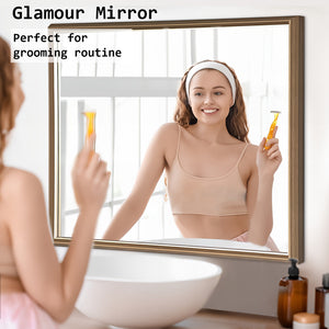 Wall Mirror | Rectangular Frame | Bathroom | 70x90cm | Antique Brown