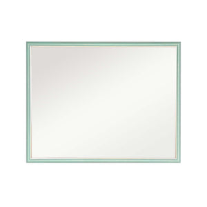 Wall Mirror | Rectangular Frame | Bathroom | 70x90cm | Turquoise
