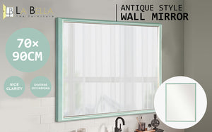 Wall Mirror | Rectangular Frame | Bathroom | 70x90cm | Turquoise