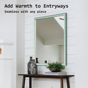 Wall Mirror | Rectangular Frame | Bathroom | 70x90cm | Turquoise