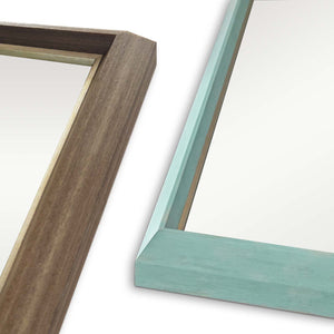 2 Set Wall Mirror | Rectangular Frame | Bathroom | 70x90cm | Turquoise