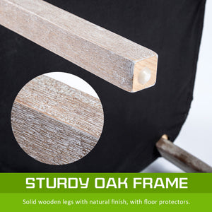 French Provincial Dining Chair | Oak Leg | AMOUR BLACK