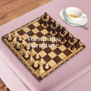 Storage Ottoman Stool Bench Seat | 110cm | Velvet | Pink