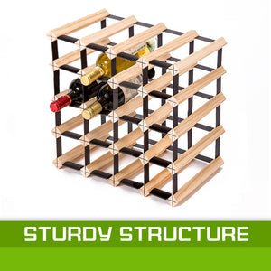 Timber Wine Rack Storage | Cellar Organizer | 20 Bottle