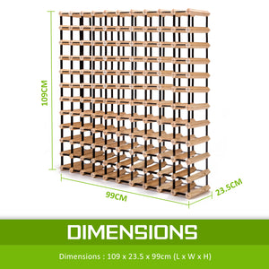 Timber Wine Rack Storage | Cellar Organizer | 120 Bottle