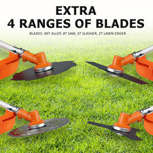 Whipper Snipper Brush Cutter | 26cc | Garden Trimmer | Includes 4 Blades