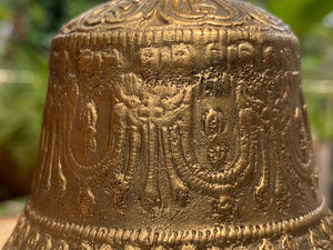 Brass Bell | 6 Inch | Buddhist Nepal Tibetan Prayer Bell | Meditation Stress Relief | Sound Therapy