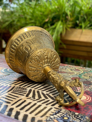 Brass Bell | 6 Inch | Buddhist Nepal Tibetan Prayer Bell | Meditation Stress Relief | Sound Therapy