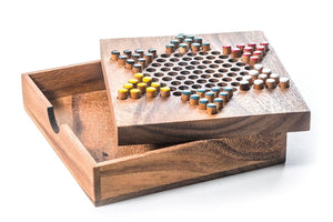 Chinese Checkers | Wooden Board Strategy Game | For Adults & Kids
