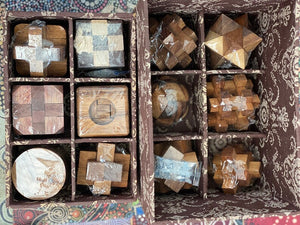 12 Unique Handmade Wooden Puzzles in a Deluxe Gift Box Set | For Kids or Adults