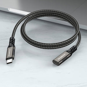 CAU610 USB-C Male to Female Extension Cable | USB 3.2 Gen2 | PD 100W | 20Gbps | 1M