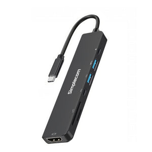 Simplecom CH547 USB-C 7-in-1 Multiport Adapter | USB Hub | HDMI | Card Reader | PD