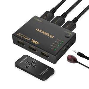 Simplecom CM305 Ultra HD 5-Way HDMI Switch | 5 In 1 Out Splitter | 4K @60Hz