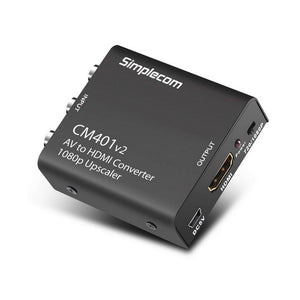 CM401v2 Composite AV CVBS to HDMI Video Converter | 1080p Upscaler | Alloy Case