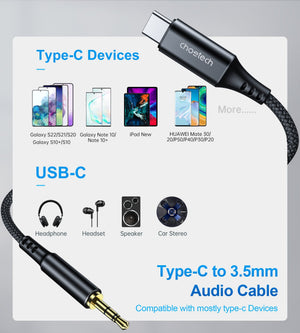 AUX006 Type-C to 3.5mm Audio Cable | 1M