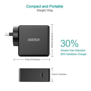 Q4004 60W PD 3.0 Type-C Fast Charging Foldable Adapter | USB-C Charger