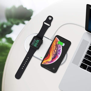 T317 2-in-1 Dual Wireless Charger Pad | MFI Certified