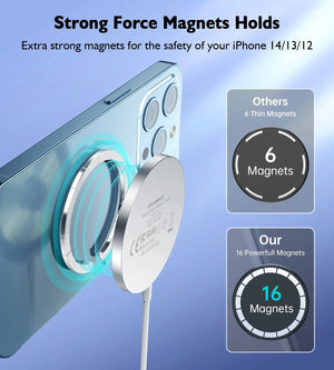 T518-F 15W Removable Wireless Magnetic Charger | iPhone 12/13/14