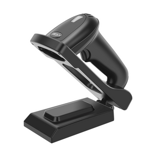 YHDAA YHD-5800DB 2D Wireless Bluetooth Barcode & QR Code Scanner with Stand | Black | High-Speed Scanning